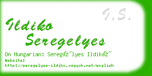 ildiko seregelyes business card